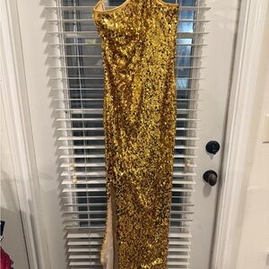 Gold Sequin Gown